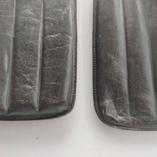 Leather Cigar Case for Three Cigars used, black