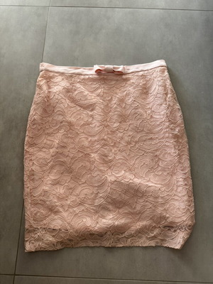Depolo lace skirt with lining, size XL, pink