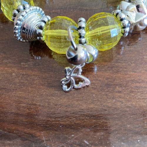 LolliScope elastic women's bracelet new, green and yellow