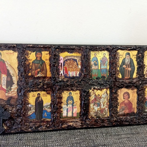 Byzantine Icon Composition like new, 40x14 cm