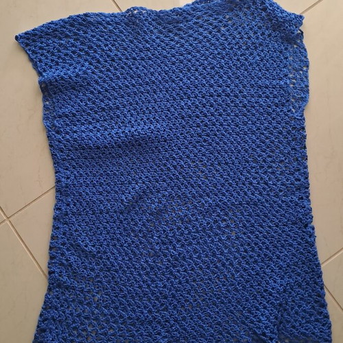 Blue Knitted Tunic One Size handmade
