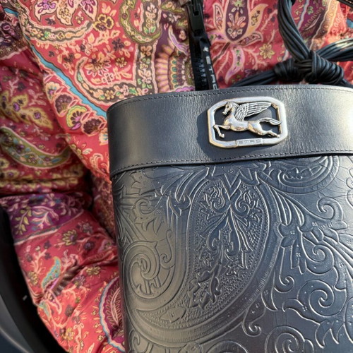 Etro crossbody bag used, black, good condition