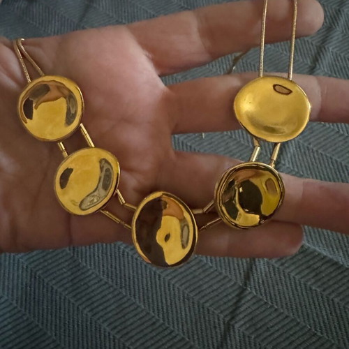 Stainless steel necklace new, gold color