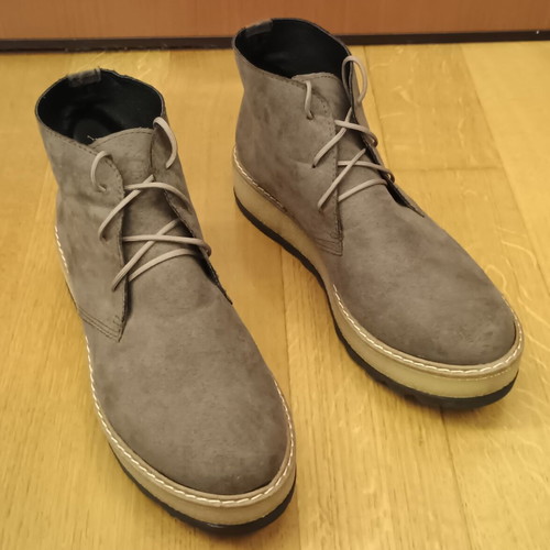 Suede ankle boots new, beige and brown, size 40