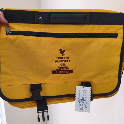 Forever Aloe Vera Company laptop bag 42x30x12cm black and yellow