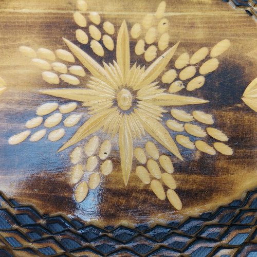 Wooden fruit plate used, vintage