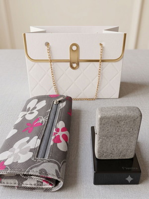 Tobacco Pouch and Lighter Set New with Luxury Gift Bag