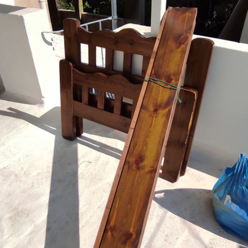 Single beds used, pack of 2, solid wood