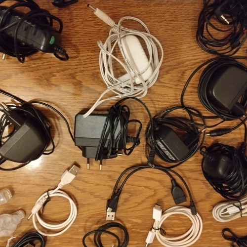 Mobile chargers, handsfree and USB used