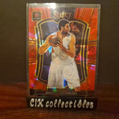 Panini Euroleague Select Olympiacos Bourousis Red Cracked Ice card new