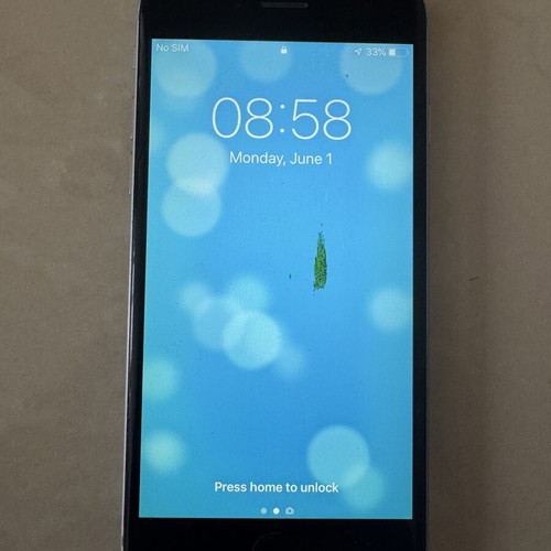 iPhone 6S Space Gray 16 GB used with box, screen defect