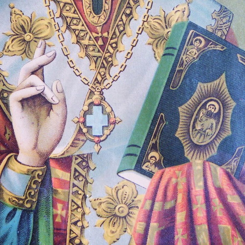 Saint Nicholas Orthodox Icon like new with authentic frame and glass 34x25.5 cm