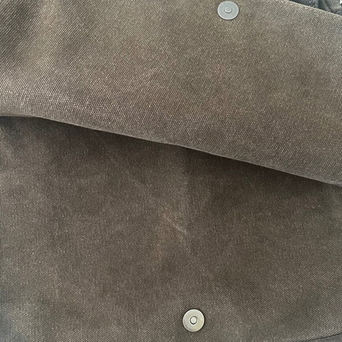 New Man messenger bag like new, leather and cotton brown shades