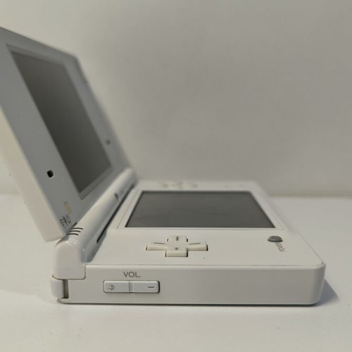 Nintendo DSi white console with 10 games and stylus used