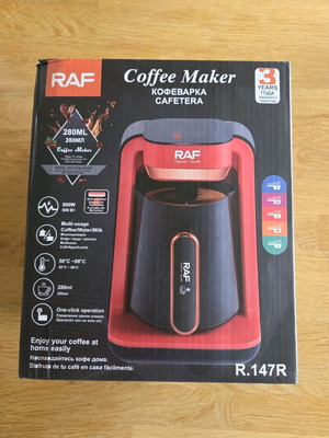 Raf Μηχανή Ελληνικού 500W με Χωρητικότητα 280ml Κόκκινη σαν καινούργια