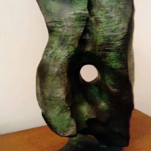 "Papa-Fotis" bronze sculpture like new by Mario Loverdos