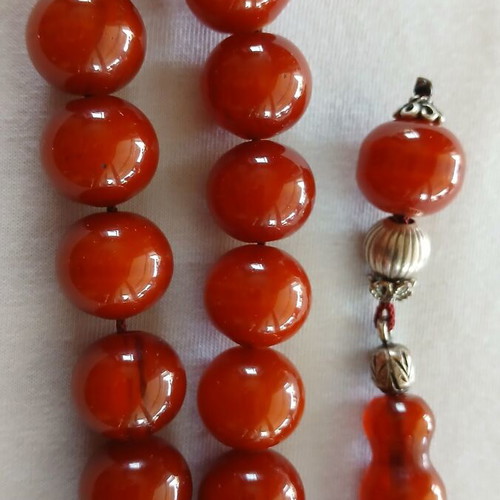 Masticha Bakelite Worry Beads with Silver Elements like new