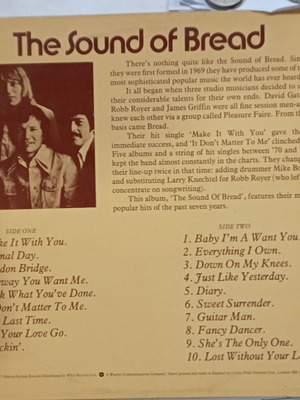 The Sound of Bread vinyl used, 20 finest songs