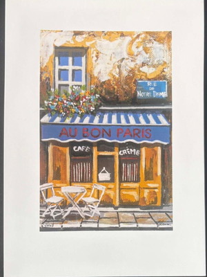 Paris Au Bon Paris Collectible Card like new, vintage design