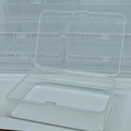 Plastic storage boxes set like new, pack of 10, food safe transparent