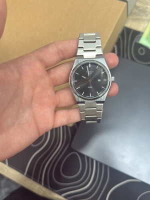 Tissot PRX ανδρικό ρολόι μεταχειρισμένο, μαύρο και ασημί