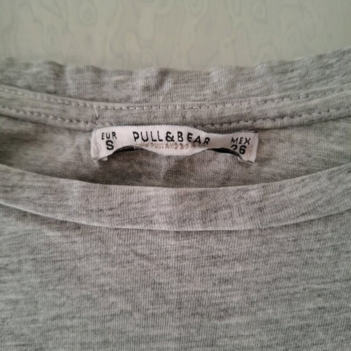 Pull & Bear short-sleeve gray blouse used, size S