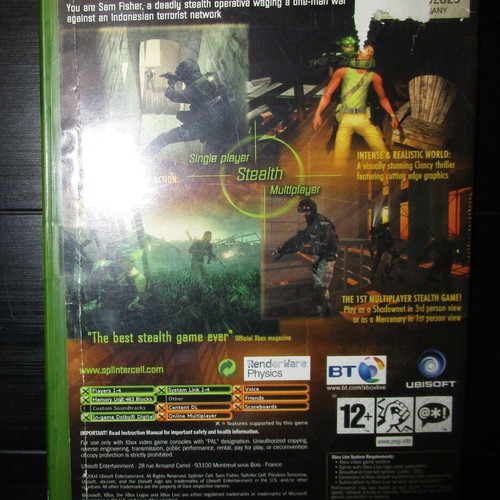 Tom Clancy's Splinter Cell Pandora Tomorrow Xbox used