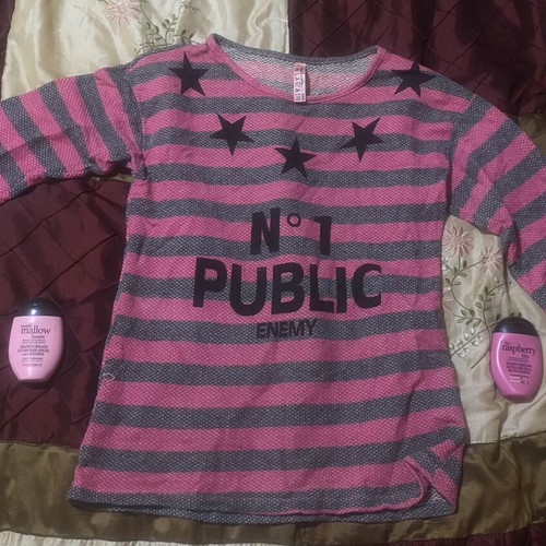 Blouse like new, size M, black and pink