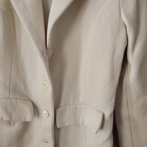 Italian beige coat like new, premium blend fabric
