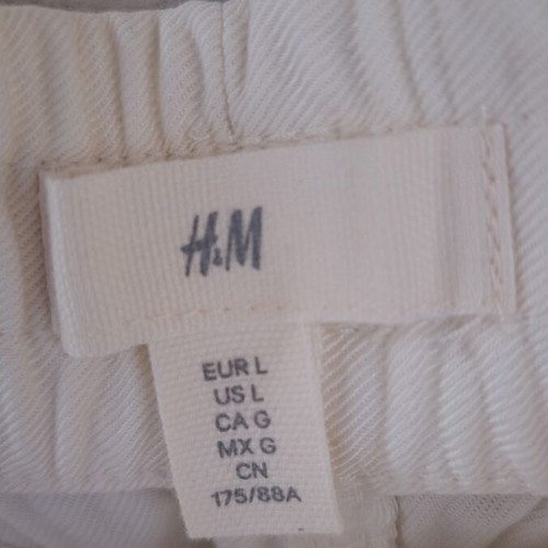 H&M Summer Jogger Cargo Pants New White Size L