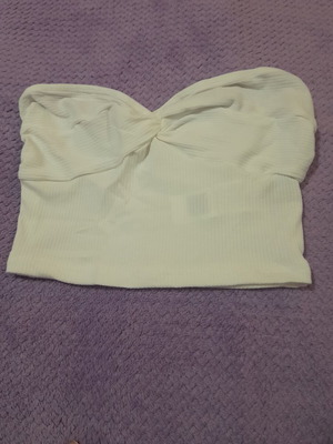 Shein White Strapless Top new XS