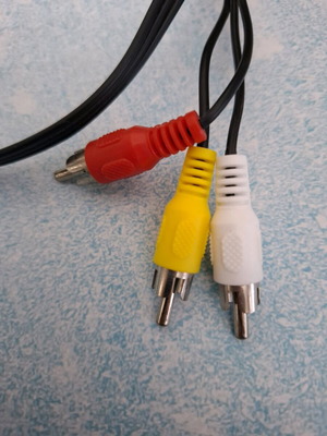 Καλώδιο Audio RCA με Αντάπτορα 3.5mm Jack μεταχειρισμένο, σετ 2 τεμαχίων 1 μέτρου