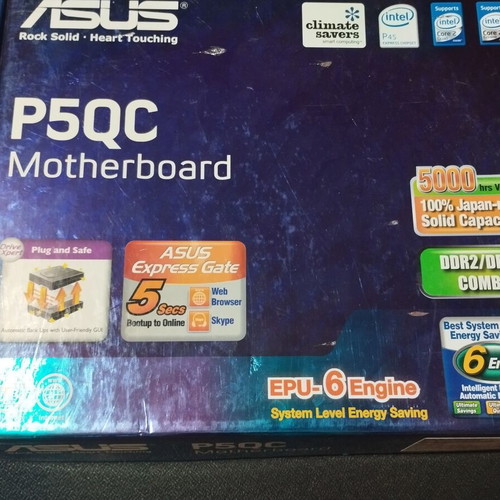 Asus P5QC motherboard new, ATX, Socket 775, Intel P45 chipset