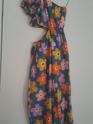Chaton cotton dress like new, size large, colorful