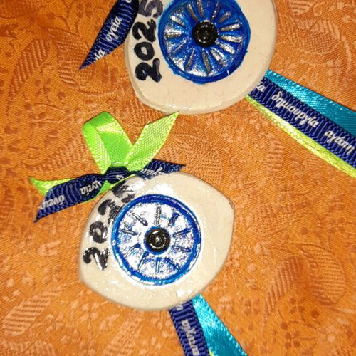 Handmade charms, 2 small, 20 cm length, new