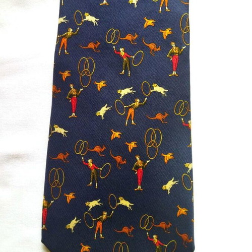 Salvatore Ferragamo authentic tie like new, 100% silk, blue multicolor