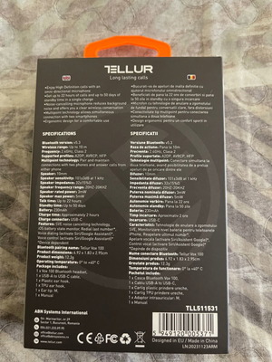 Tellur Vox 100 Bluetooth headset like new