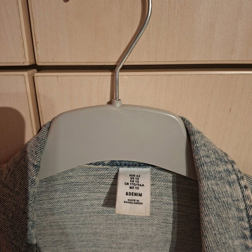 Denim jacket slightly elastic-soft like new, blue, size M
