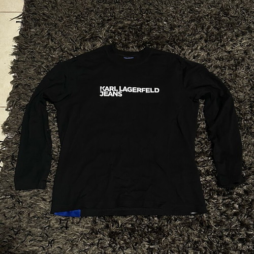 Karl Lagerfeld long sleeve tshirt size medium like new, black