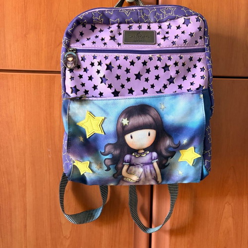 Santoro Gorjuss Catch a Falling Star backpack like new, purple