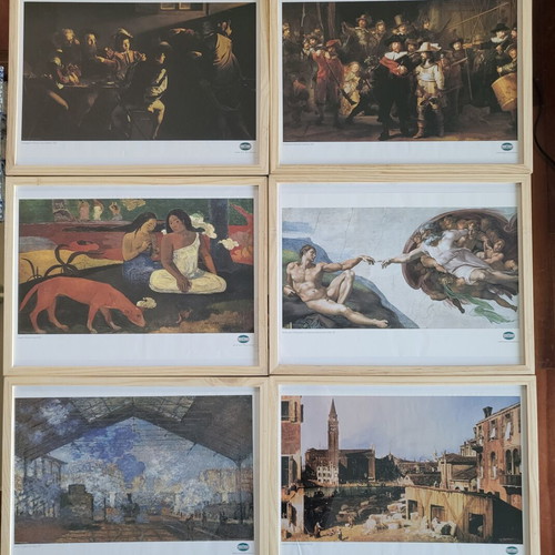 Classic art prints 25 new 41×32cm wood plastic frames