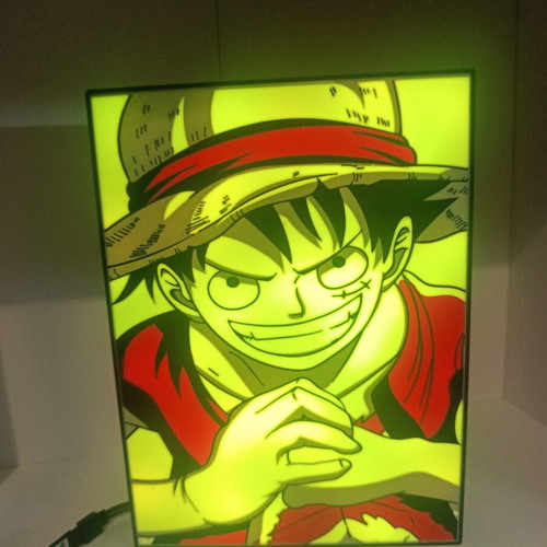 Luffy One Piece Light Box RGB LED new, wall and table lamp
