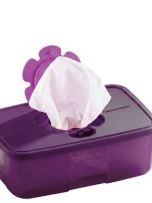 Tupperware θήκη για μωρομάντηλα σε μωβ