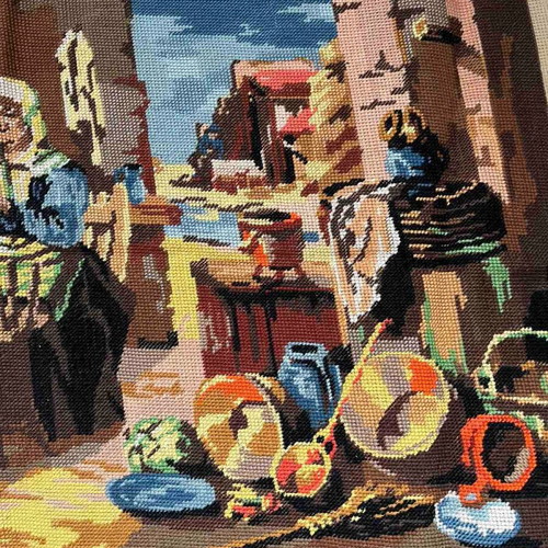 Handmade embroidery "Traditional Mansion The Spindle" like new
