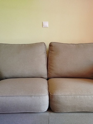 Two-seater sofa like new, light green