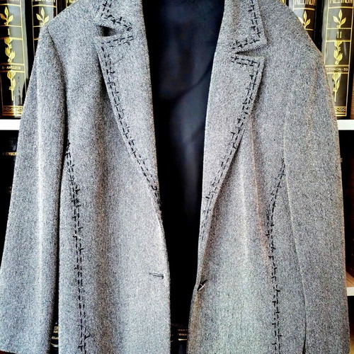 Figalos pret a porter gray melange suit used