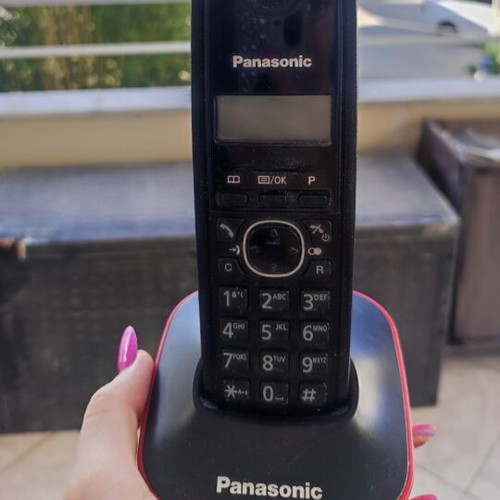 Panasonic cordless home phone used, black