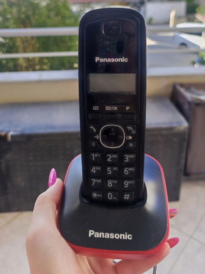 Panasonic cordless home phone used, black