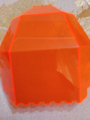 Lego space monorail disc panel μεταχειρισμένο, trans-neon orange x2