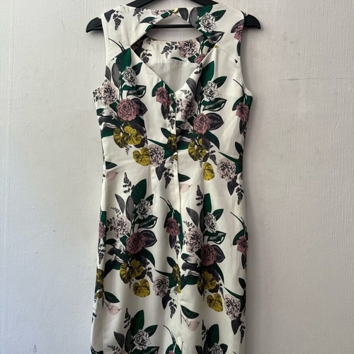 H&M dress no 36-38 like new, white multicolor